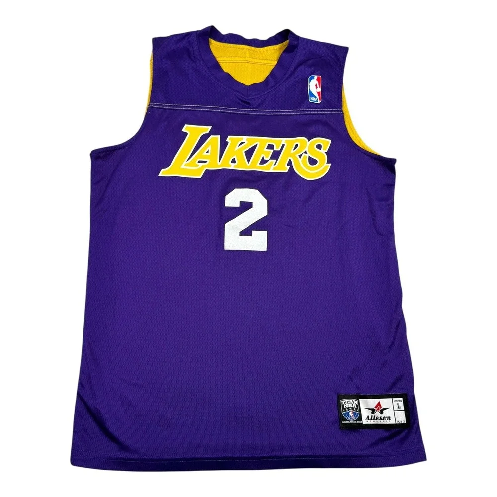 Los Angeles Lakers Jersey Youth Large Purple Gold NBA Basketball Alleson 2